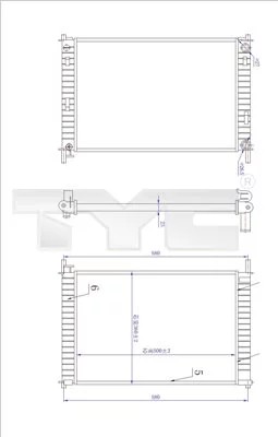 710-0030-R - РАДІАТОР FORD FIESTA V (JH/JD) 01-08 710-0030-R TYC 710-0030-R TYC