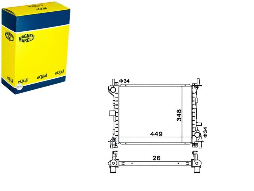 350213160300 - РАДИАТОР FORD FOCUS DAW DBW 1.6 16V MAGNETI MARELLI