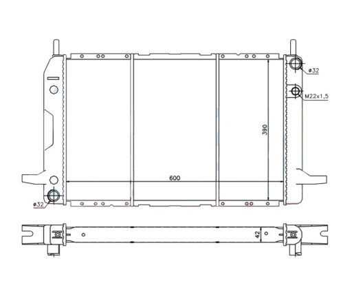 РАДІАТОР FORD SCORPIO 01.85- 1630715