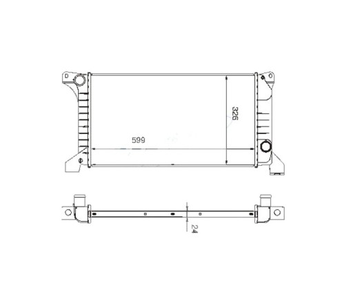 РАДІАТОР FORD TRANSIT 09.91- 6640241