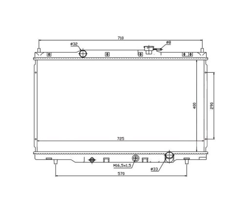 РАДІАТОР HONDA ELEMENT 03- 19010PPAA01