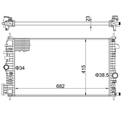 620 207 - Радиатор insignia 2.0cdti 08-