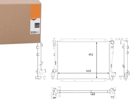 NRF59050/RS7 - РАДІАТОР JAGUAR S-TYPE 3.0 10 1998-10 2008 NRF