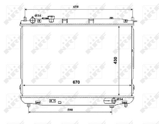 NRF 53847 - РАДИАТОР KIA CARENS 1.6- 1.8- 2.0CRDI 02-