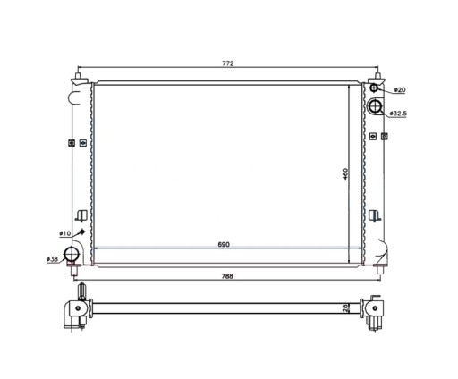 РАДІАТОР MAZDA MPV VAN LW 06.99- AJ5115200B