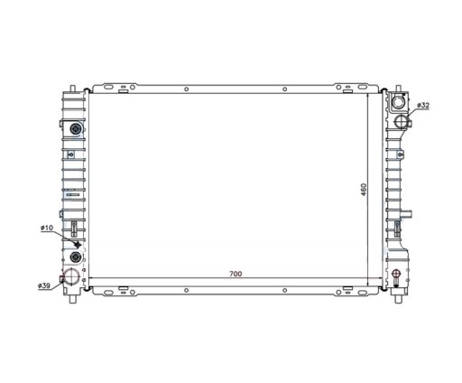 YF47-15-200 - Радіатор mazda tribute 01- yf4715200 новий