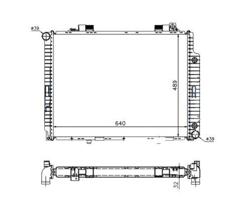210 500 - РАДІАТОР MERCEDES BENZ E-KL W210 06.99 - НОВ