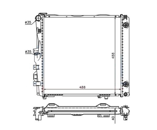 РАДИАТОР MERCEDES BENZ W126 10.79- 1265004103