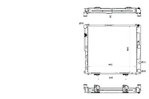 53876 - РАДІАТОР MERCEDES W124 2.0 2.2E NRF