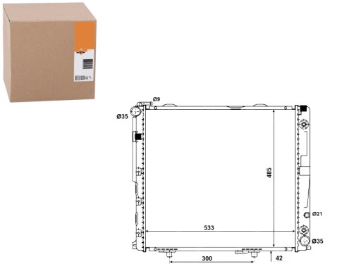 NRF58164(iMOTO) - Радиатор mercedes w124 250 300d 93- nrf