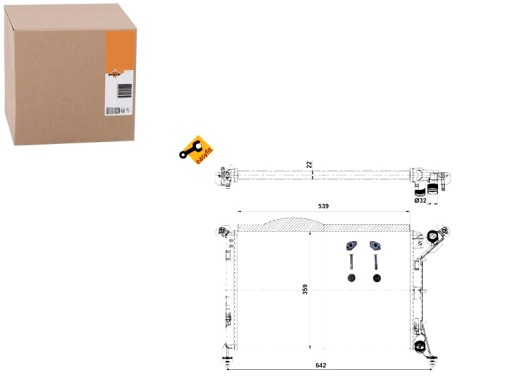 PRO/53969 NRF - MINI COOPER ONE РАДІАТОР 01- -AC NRF