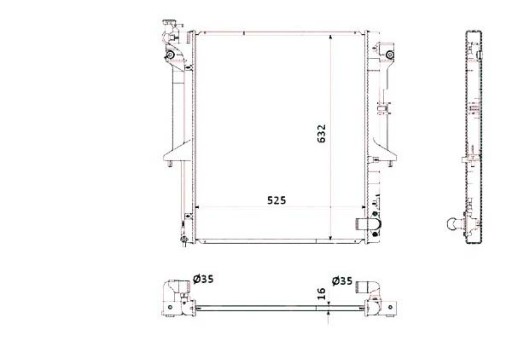 86232510 - РАДІАТОР MITSUBISHI L200 05- 2.5 DI-D NRF