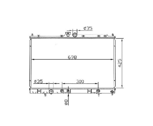РАДІАТОР MITSUBISHI OUTLANDER 02- MR993927