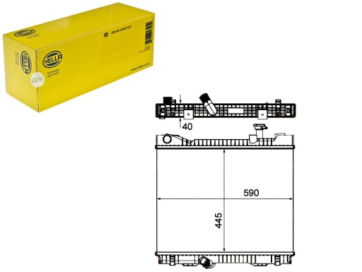 HEL8MK 376 751-221(iMOTO) - РАДІАТОР NISSAN CABSTAR 2.5 DCI 06- HELLA