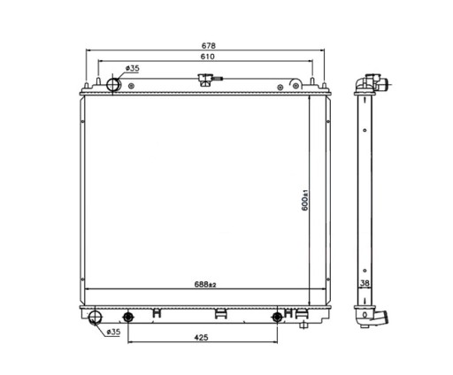 РАДІАТОР NISSAN PATHFINDER 05- 21460EB30A