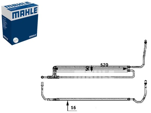 CLC 54 000P - МАСЛООХОЛОДЖУВАЧ BMW 5 E60 5 E61 6 E63 6 E64 2.2-4.4 12/01-12/10 MAHLE