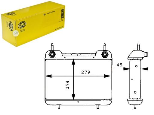 8MO 376 725-371 - МАСЛООХОЛОДЖУВАЧ HELLA + БЕЗКОШТОВНО