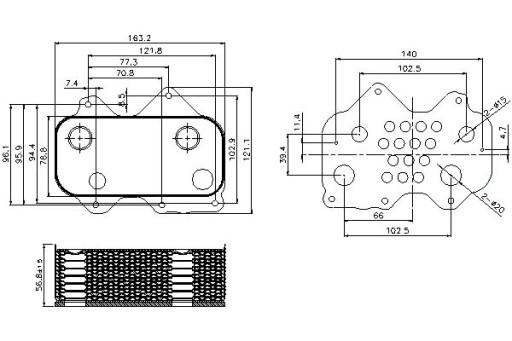 NIS-90712-ZS1 - Масляний радіатор NISSENS 077117021Q 8MO376701494