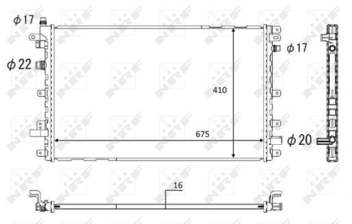 58569 - РАДИАТОР ОХЛАЖДЕНИЯ OPEL AMPERA 11-NRF58569