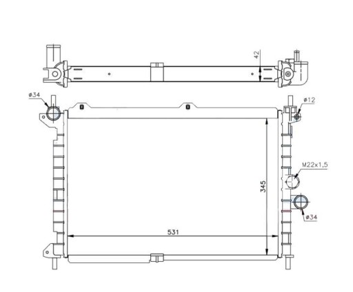 РАДІАТОР OPEL ASTRA F 91- 1300096