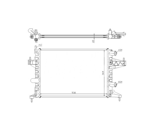 РАДІАТОР OPEL CORSA C 03- 1300236 НОВ