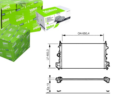 VALEO 734981 CHŁ - РАДИАТОР OPEL VECTRA C 1.8 02- VALEO