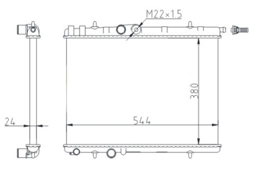 605 663 - РАДИАТОР ПЕЖО 206 1.4 98-02