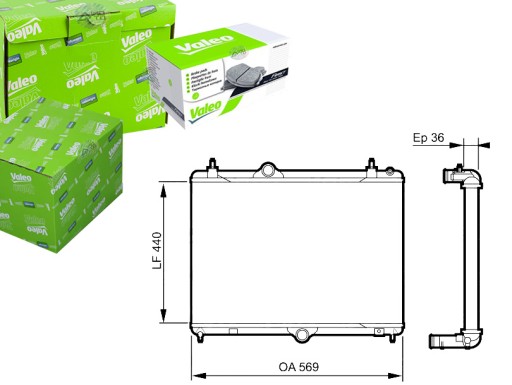 735371 - РАДІАТОР PEUGEOT 508 1.6HDI 1.6THP 10- VALEO