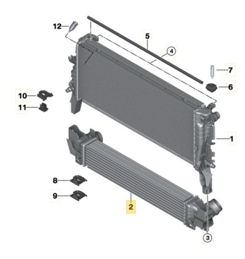 7617598 - ПОВІТРЯНИЙ ОХОЛОДЖУВАЧ BMW X1 LCI F48 19-