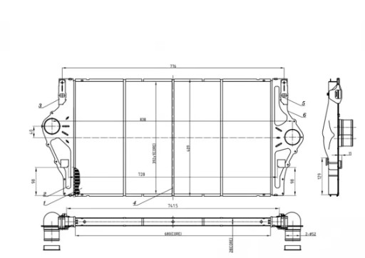 616 458 - ПОВІТРЯНИЙ ОХОЛОДЖУВАЧ LAGUNA 2.2DCI 02-