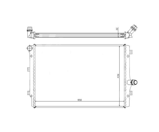 СИДЕНИЕ РАДИАТОРА ALTEA 04- 1K0121251DM НОВОЕ