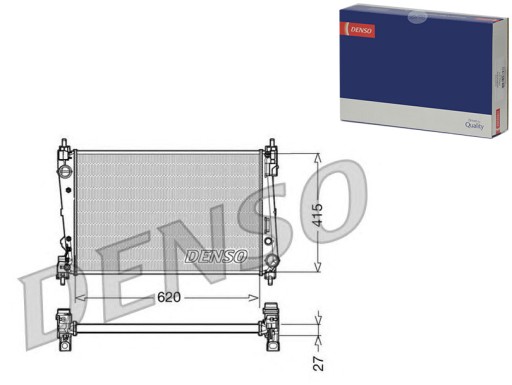 DRM09111 DEN/ZS - РАДІАТОР ДВИГУНА ABARTH GRANDE PUNTO PUNTO ALFA R