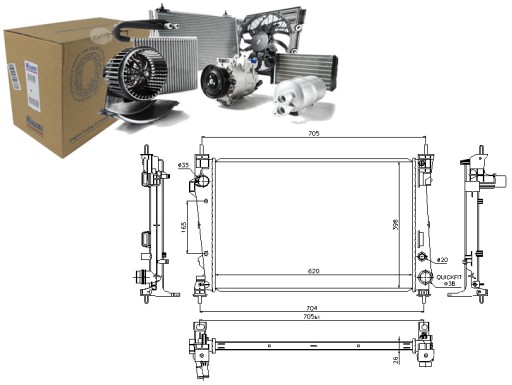 60065 - Радиатор двигателя alfa romeo giulietta 1.6d/2.0d 0
