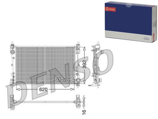 DRM09115 DEN/GIFT - РАДИАТОР ДВИГАТЕЛЯ ALFA ROMEO MITO FIAT GRANDE PUNTO