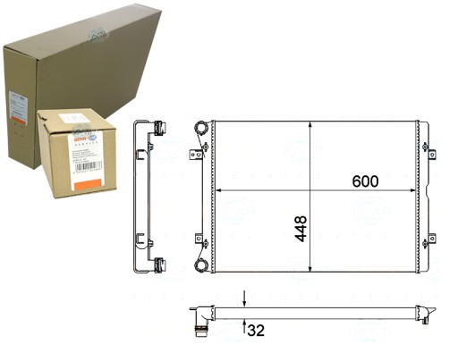 8MK 376 901-101 - РАДІАТОР ДВИГУНА BEHR HELLA 1212576 3M218005AA 7M