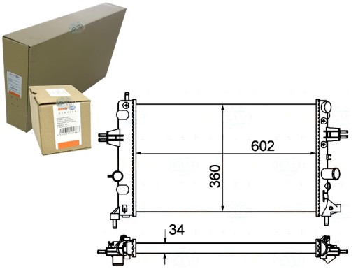 8MK 376 719-064 BRH/GIFT - РАДІАТОР ДВИГУНА BEHR HELLA 1300270 93179909