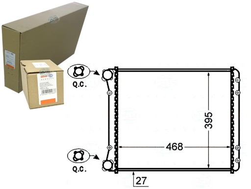 BRH8MK 376 - Радиатор двигателя behr hella 8z0121251d 480037n ai