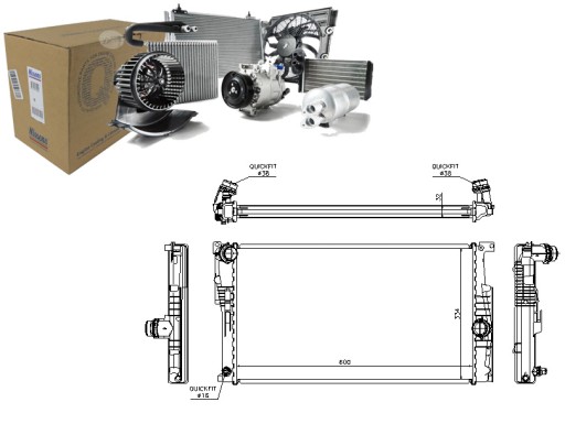 60815 - РАДІАТОР ДВИГУНА BMW 1 (F20) 1 (F21) 2 (F22 F87)