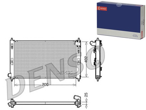 DENDRM45032(iMOTO) - РАДІАТОР ДВИГУНА CITROEN C-CROSSER C-CROSSER ENTE