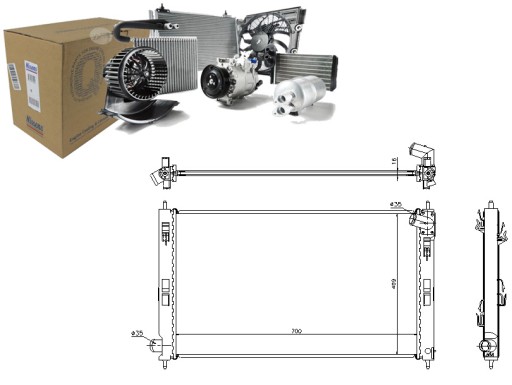 PRO/628952 NIS - РАДІАТОР ДВИГУНА CITROEN C4 AIRCROSS C-CROSSER C-