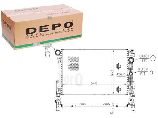 054-017-0052-B - РАДИАТОР ДВИГАТЕЛЯ DEPO 2045000203 2045004303 20450