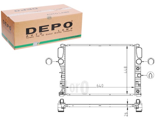054-017-0033 - РАДІАТОР ДВИГУНА DEPO 2115000102 2115001302 12000