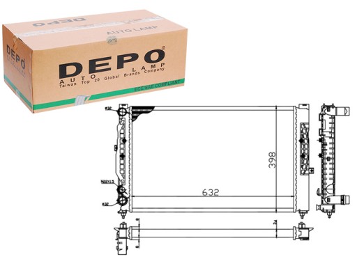 DEP003-017-0019/RS1 - РАДІАТОР ДВИГУНА DEPO 8MK376720591 DRM02020 11020