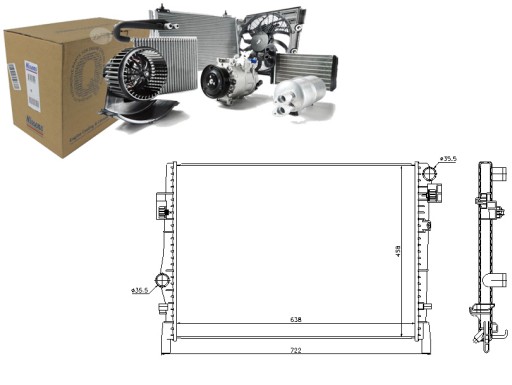 61027 - РАДІАТОР ДВИГУНА DODGE JOURNEY FIAT FREEMONT 2.0D