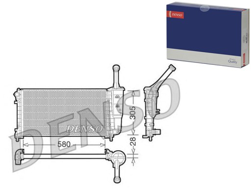 DRM09106 - РАДІАТОР ДВИГУНА FIAT IDEA LANCIA MUSA YPSILON 1.