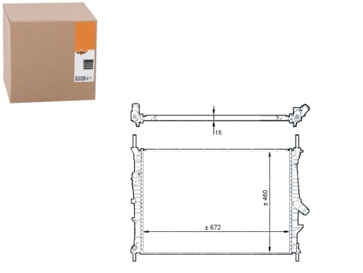 58441 - Радіатор двигуна ford transit transit tourneo 2.2