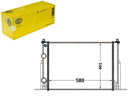 HEL8MK 376 - РАДИАТОР ДВИГАТЕЛЯ HELLA 46745809 080022N FTA2244 F