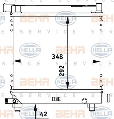 8MK 376 710-634 - РАДІАТОР ДВИГУНА HELLA 8MK376710634 2015000503