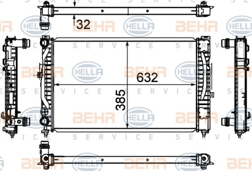 8MK 376 720-591 - РАДІАТОР ДВИГУНА HELLA 8MK376720591 8D0121251P