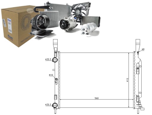 NIS637628/RS7 - РАДІАТОР ДВИГУНА MERCEDES CITAN (415) CITAN MIXTO